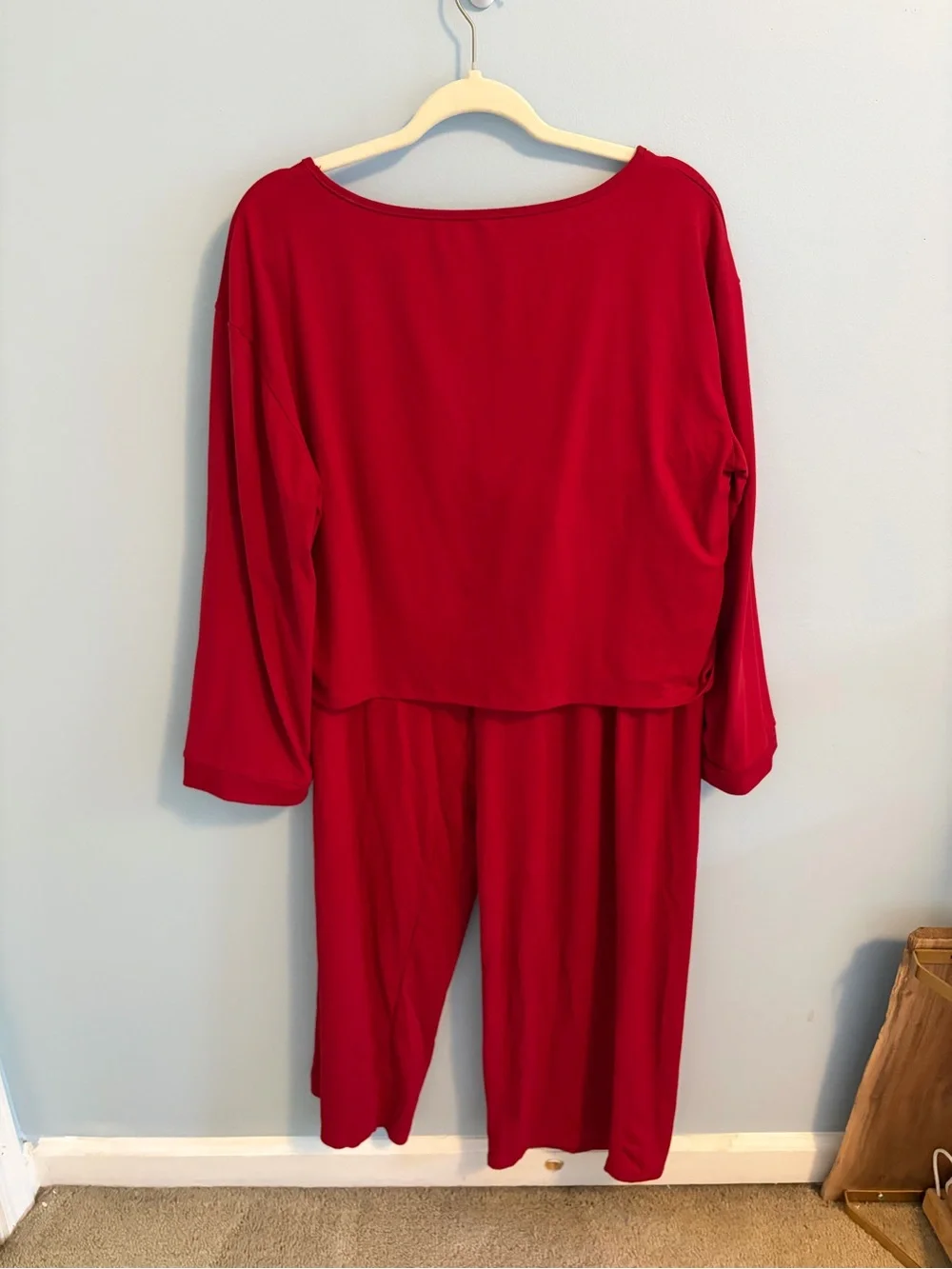 SHEIN Red Two-Piece Lounge Set